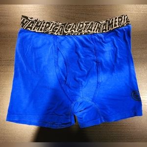 Men's Small Blue Marvel Captain America Boxer Briefs Underwear